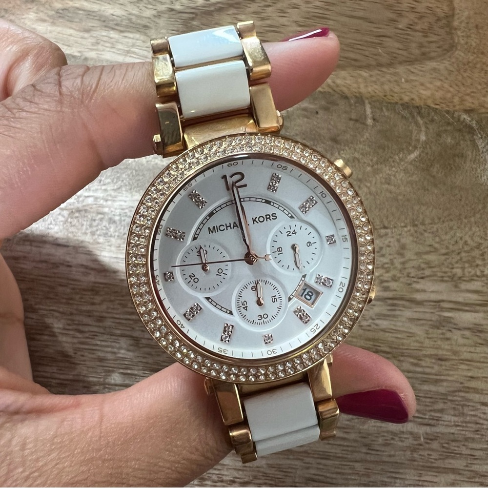 Michael Kors Parker Women's Chronograph Watch with Stainless Steel